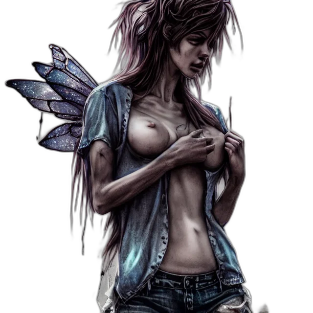 fantasy art, comic book art, concept art, cyberpunk transparent PNG cut-out