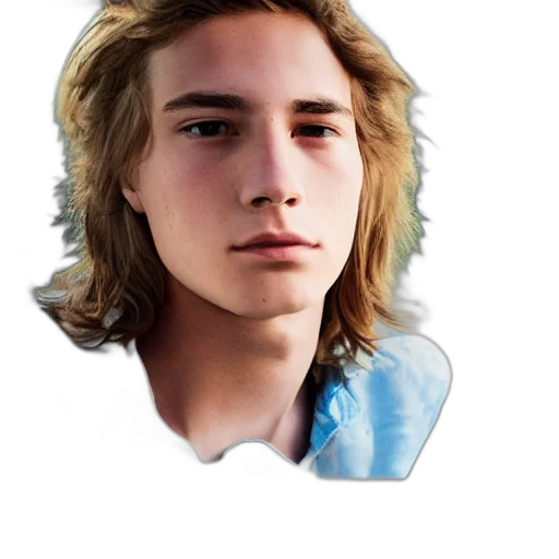 face, hair, jacket, crown transparent PNG cut-out