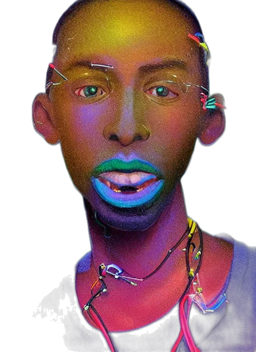face, mask, robot, creature transparent PNG cut-out