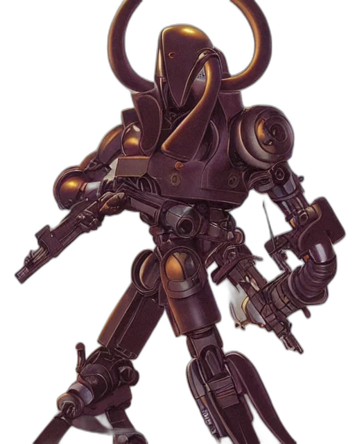 robot, weapon, concept art, cyberpunk transparent PNG cut-out