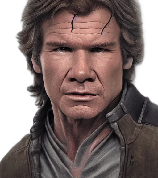 face, hair, staff, jacket transparent PNG cut-out
