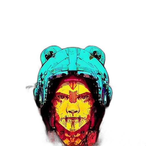 mask, face, robot, jacket transparent PNG cut-out