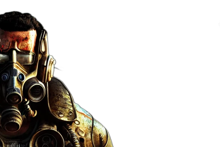 robot, mask, concept art, 3d render transparent PNG cut-out