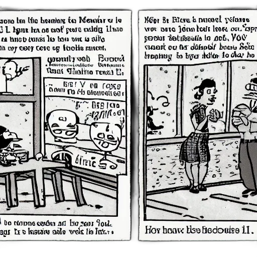 humorous, comic, strip, artwork transparent PNG cut-out