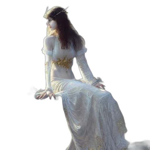 dress, crown, jewelry, sword transparent PNG cut-out