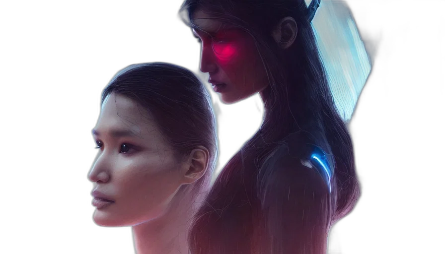 cyberpunk, concept art, fantasy art, comic book art transparent PNG cut-out