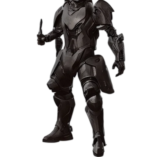 robot, weapon, concept art, 3d render transparent PNG cut-out