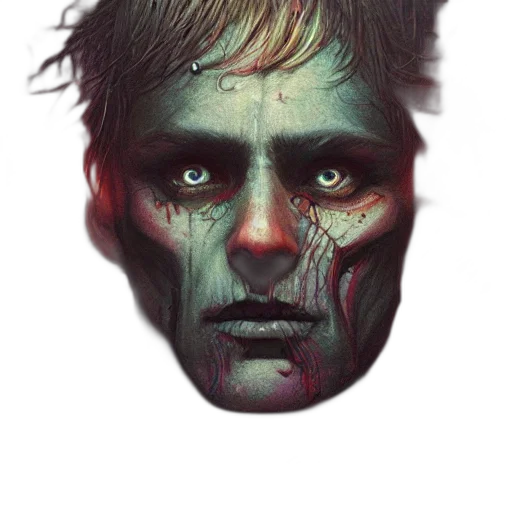 face, mask, creature, photorealistic transparent PNG cut-out