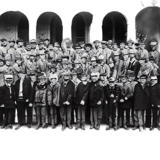 staff, hat, mask, jacket transparent PNG cut-out