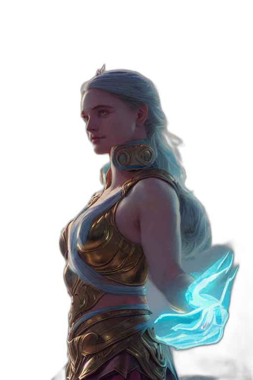 dragon, sword, dress, staff transparent PNG cut-out