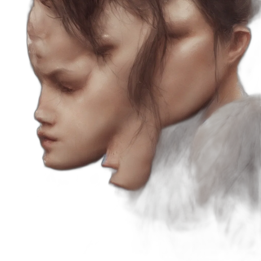 face, hair, mask, crown transparent PNG cut-out
