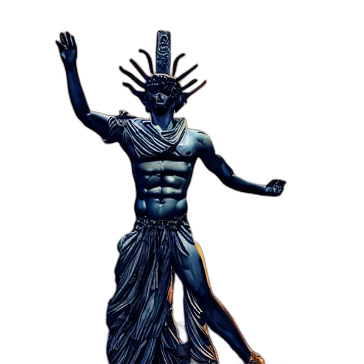creature, mask, staff, robot transparent PNG cut-out