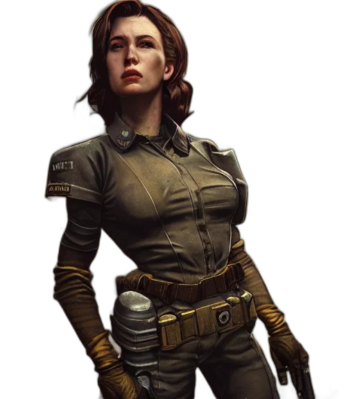 jacket, staff, robot, weapon transparent PNG cut-out