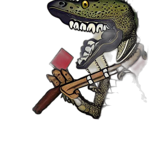 dragon, staff, creature, animal transparent PNG cut-out