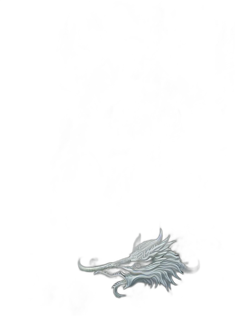 dragon, mask, creature, hair transparent PNG cut-out