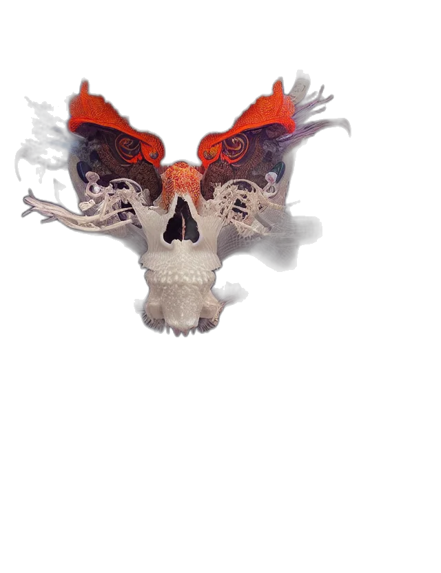 dragon, mask, crown, creature transparent PNG cut-out