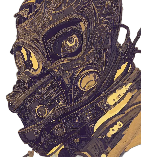 mask, face, robot, crown transparent PNG cut-out