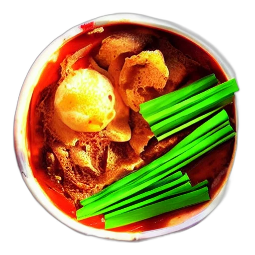 food, photorealistic, 3d render, sichuan transparent PNG cut-out