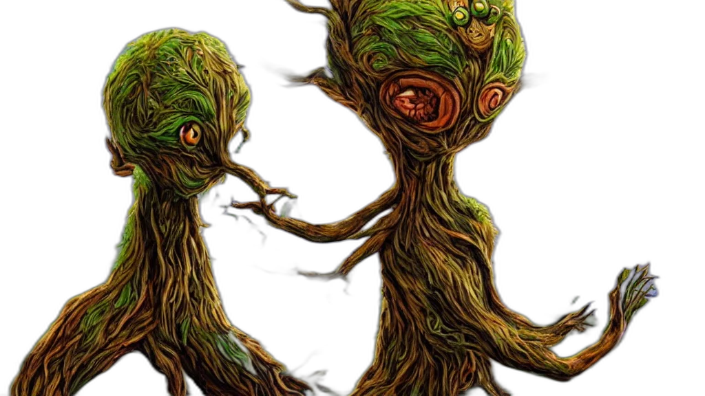 tree, creature, face, mask transparent PNG cut-out