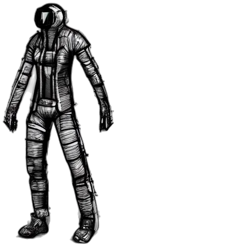 jacket, robot, mask, concept art transparent PNG cut-out