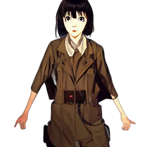 jacket, staff, dress, weapon transparent PNG cut-out