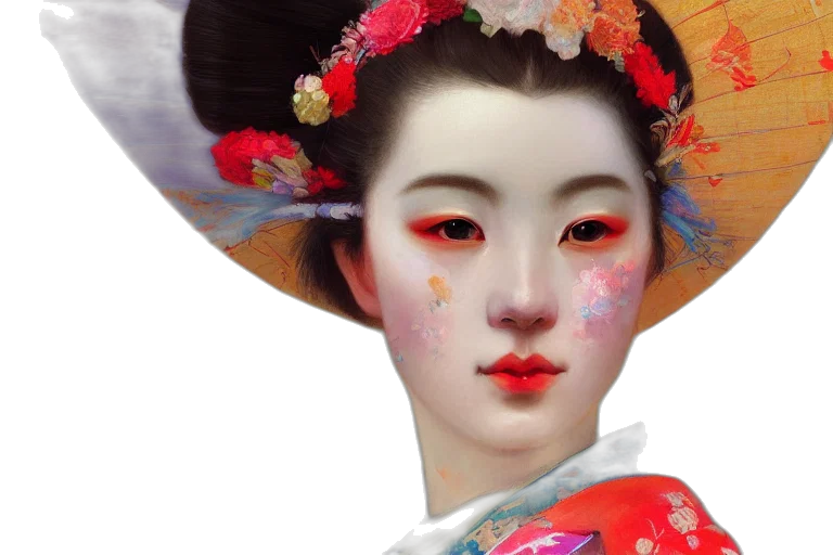 face, photorealistic, oil painting, fantasy art transparent PNG cut-out
