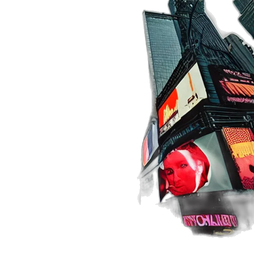 building, concept art, cyberpunk, 3d render transparent PNG cut-out