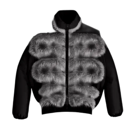 jacket, 3d render, monochrome, autumn transparent PNG cut-out