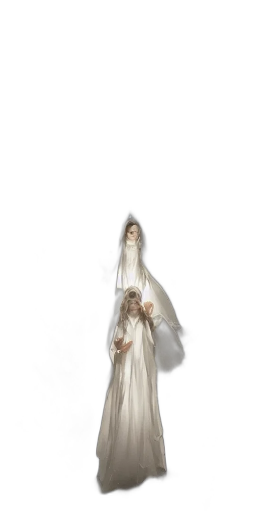 dress, hair, staff, jewelry transparent PNG cut-out