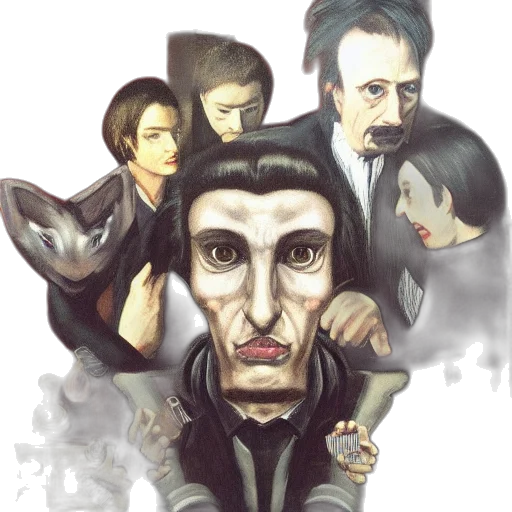 mask, face, jacket, concept art transparent PNG cut-out