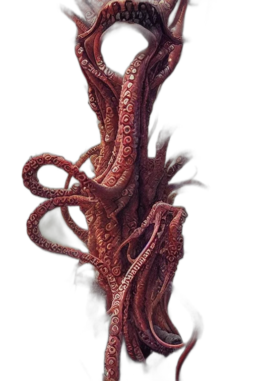creature, staff, hair, crown transparent PNG cut-out