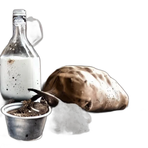 bottle, food, photorealistic, 3d render transparent PNG cut-out