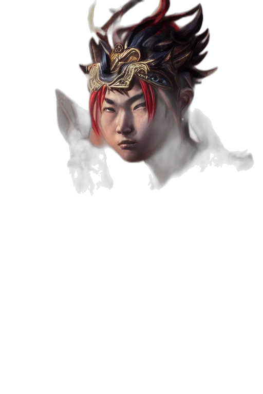 crown, face, mask, staff transparent PNG cut-out