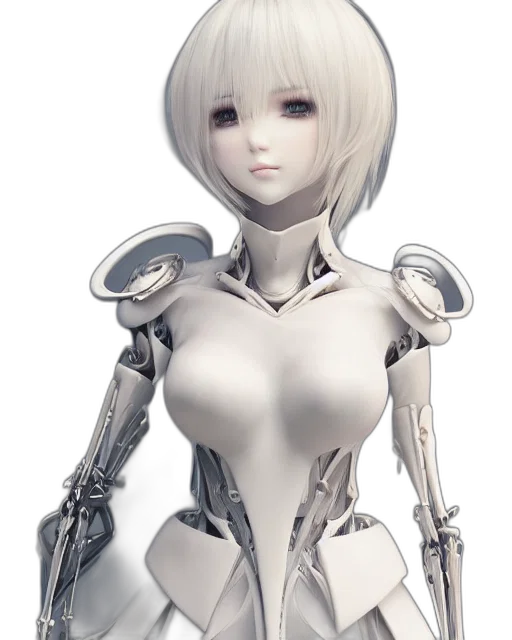 robot, concept art, 3d render, cyberpunk transparent PNG cut-out