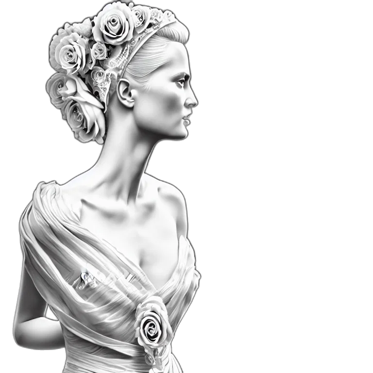 dress, crown, jewelry, face transparent PNG cut-out