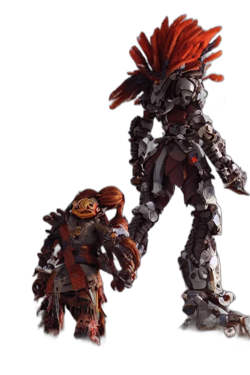 robot, weapon, concept art, 3d render transparent PNG cut-out