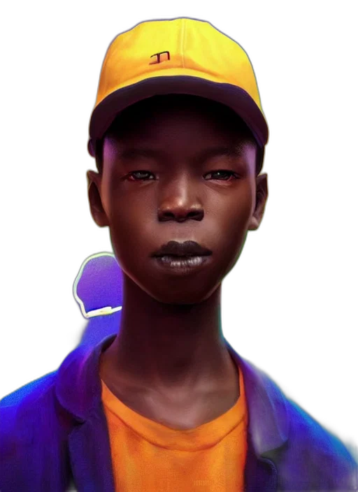 face, hat, staff, jacket transparent PNG cut-out