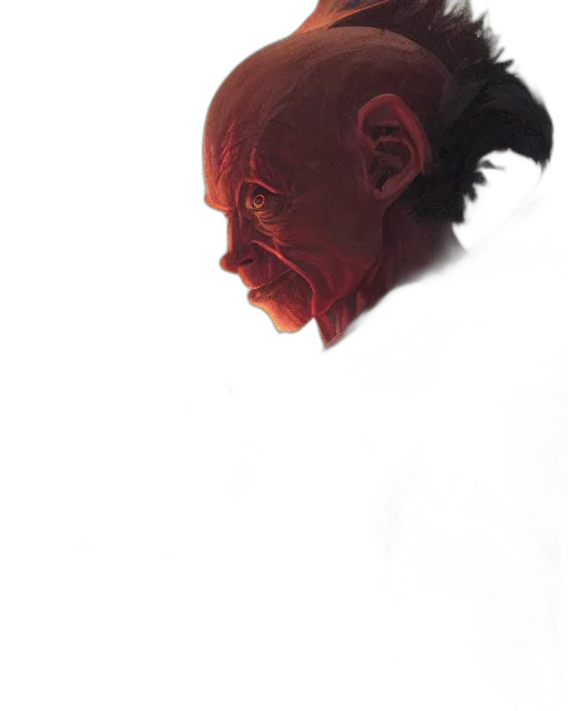 face, mask, creature, staff transparent PNG cut-out