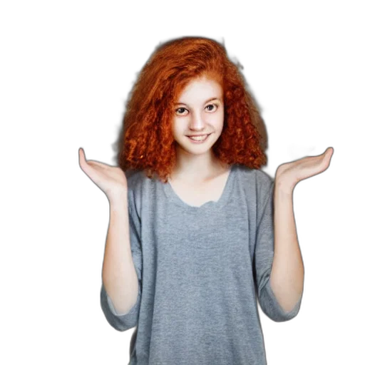 hair, face, dress, jacket transparent PNG cut-out