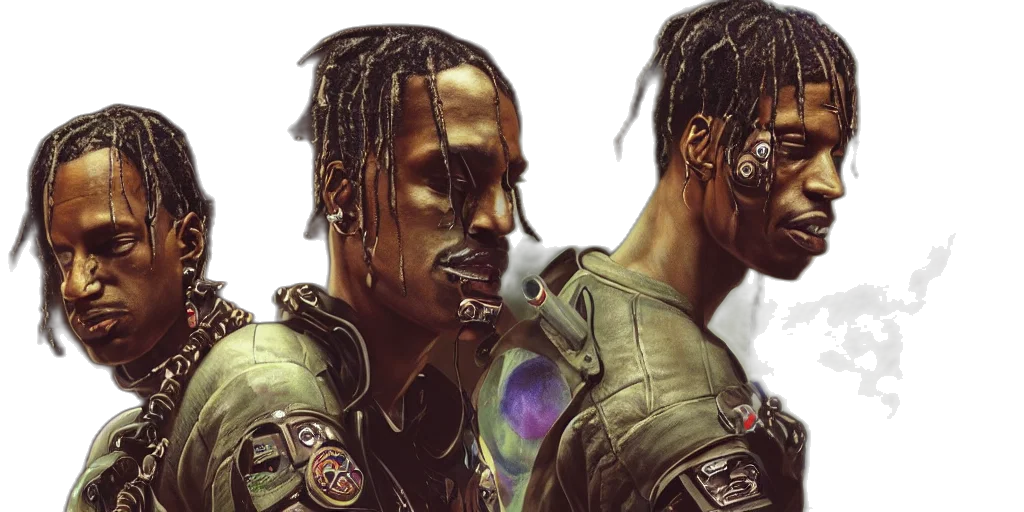 concept art, photorealistic, cyberpunk, comic book art transparent PNG cut-out