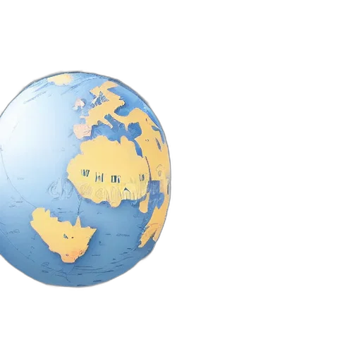 vector, globe, illustration, famous transparent PNG cut-out