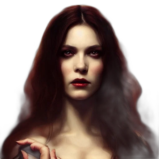 face, dress, fantasy art, photorealistic transparent PNG cut-out