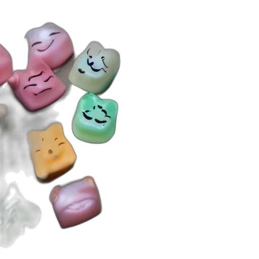 food, jewelry, 3d render, vaporwave transparent PNG cut-out
