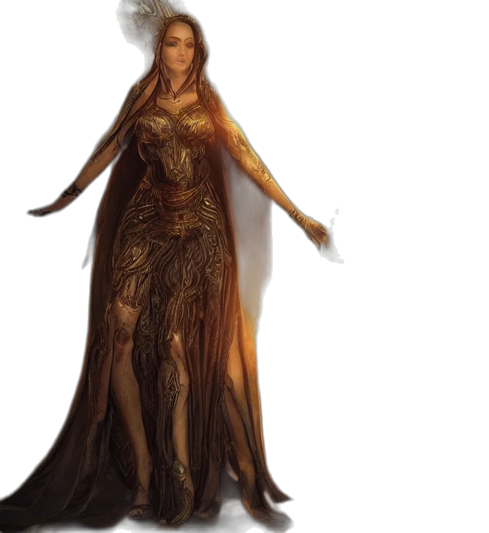 dress, concept art, fantasy art, 3d render transparent PNG cut-out