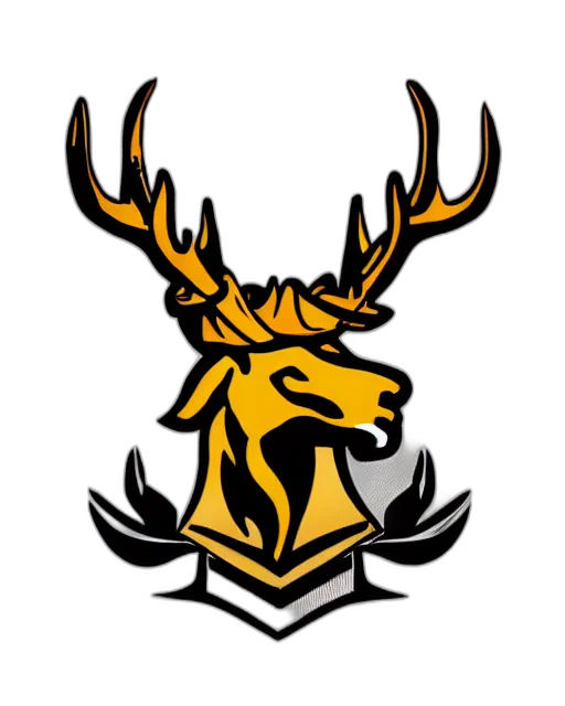 crown, esports, logo, stag transparent PNG cut-out