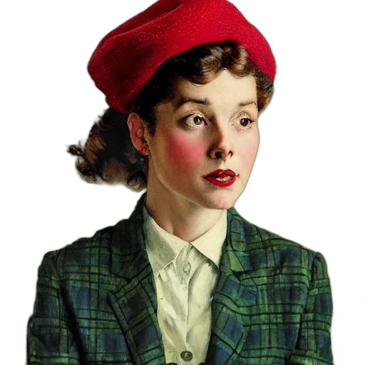 hat, jacket, staff, face transparent PNG cut-out