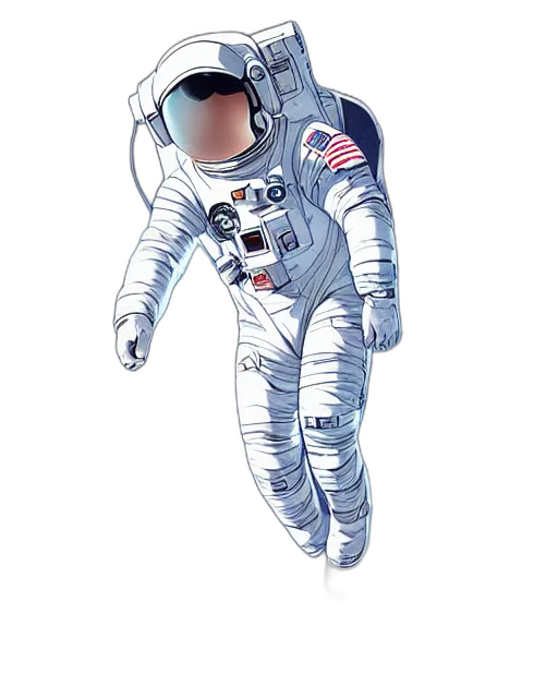 jacket, mask, staff, robot transparent PNG cut-out