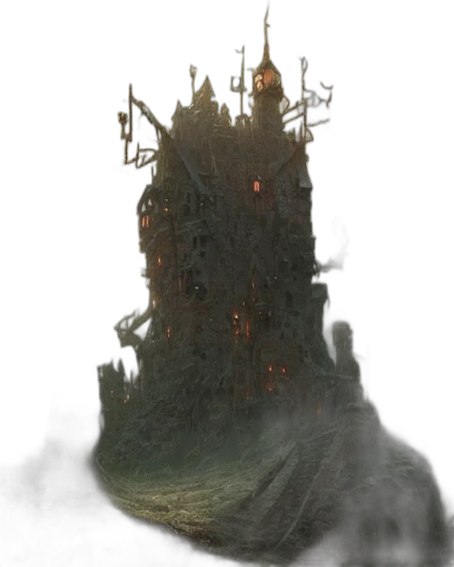 crown, staff, creature, building transparent PNG cut-out