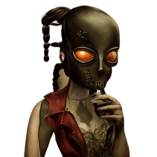 mask, robot, face, creature transparent PNG cut-out