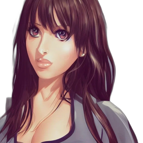 face, photorealistic, anime, fantasy art transparent PNG cut-out